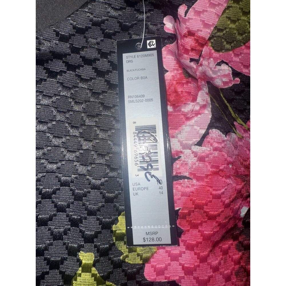 NWT Tahari Arthur S Levine Black Floral Sleeveless Sheath Dress Size 10 NEW $128 - Picture 8 of 15